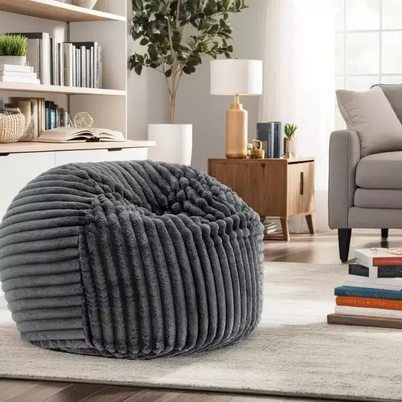 Fauteuil poire avec housse amovible et fermeture éclair, canapé paresseux moelleux avec mousse à mémoire de forme, chaise longue confortable pour le salon