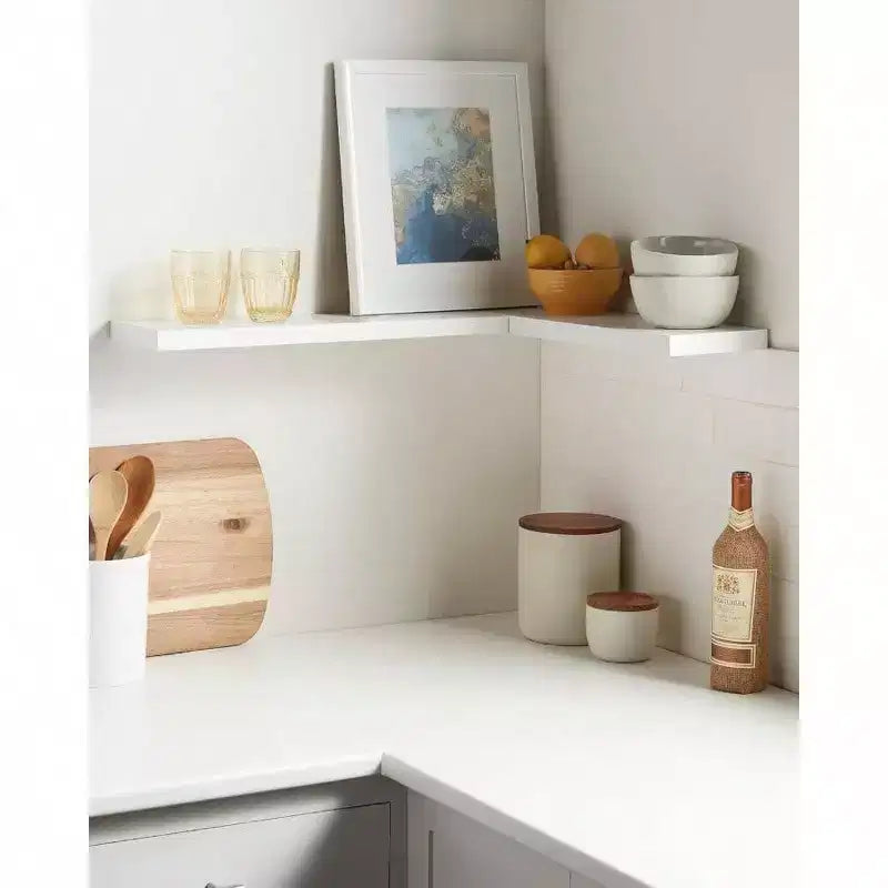 Floating Shelves White 22.5 Inch Rustic Wood Wall Mounted Shelves for Bathroom Bedroom Living Room Kitchen Office Hanging