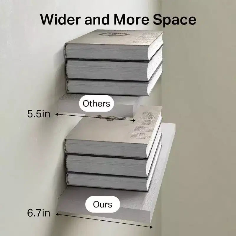 Floating Shelves White 22.5 Inch Rustic Wood Wall Mounted Shelves for Bathroom Bedroom Living Room Kitchen Office Hanging