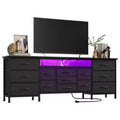 70 Inch Long Dresser TV Stand for 65, 75, 80 Inch TV, Wide 13 Chest of Fabric Drawers Dresser, Large Entertainment Center for Bedroom