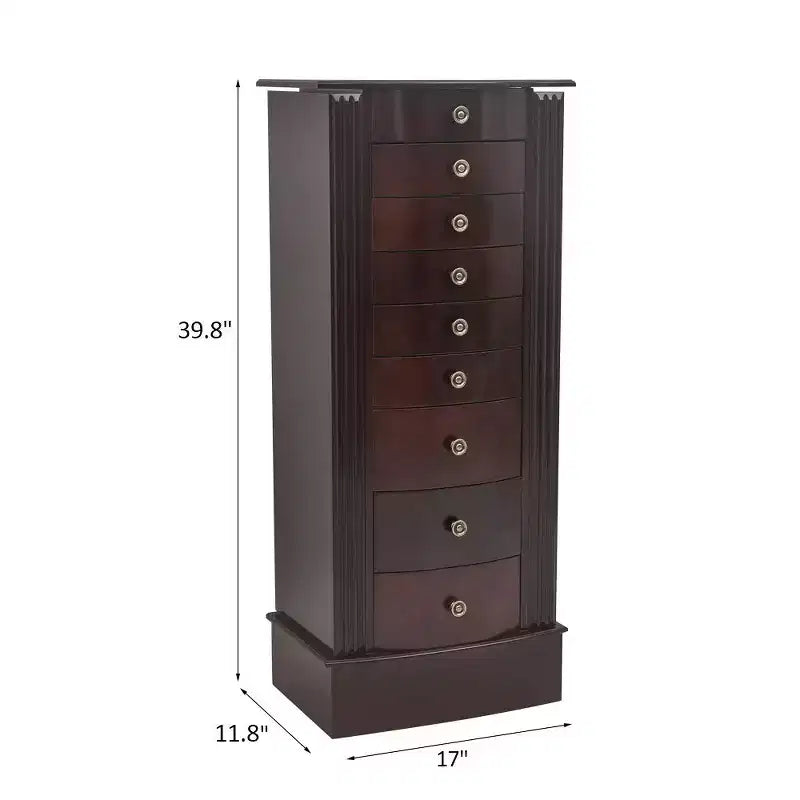 16.9'' Wide Freestanding Jewelry Armoire
