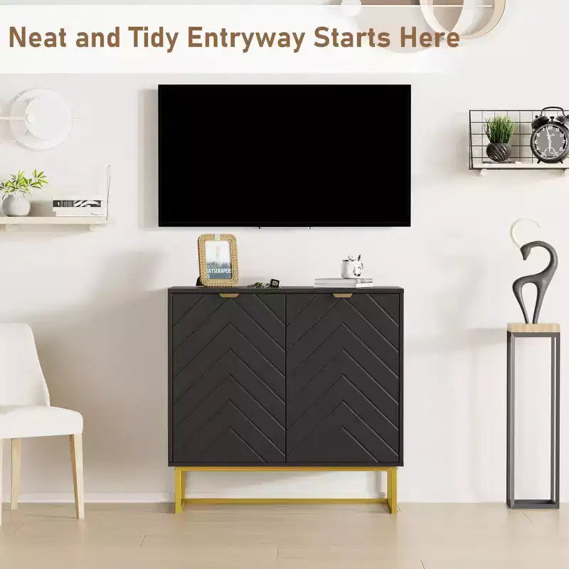 Sideboard Buffet Cabinet, Storage Cabinet with Shelves, Wood Credenza Console Table for Organization, Kitchen, Dining Room, Living Room, Entryway