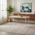 FurnitureR 42.9 Folding Table with MDF Wood Top and Sturdy Metal Legs, Space-Saving Foldable Desk for Dining, Study, Small Apartments & Outdoor Use