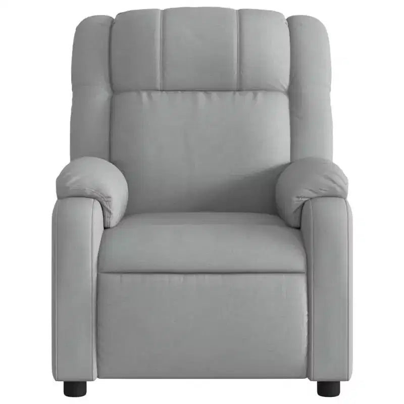 vidaXL Massage Recliner Chair - Light Gray Manual Push Back