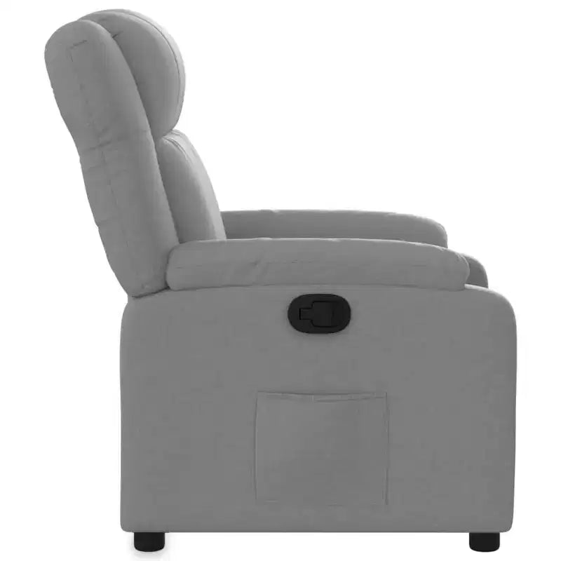 vidaXL Massage Recliner Chair - Light Gray Manual Push Back