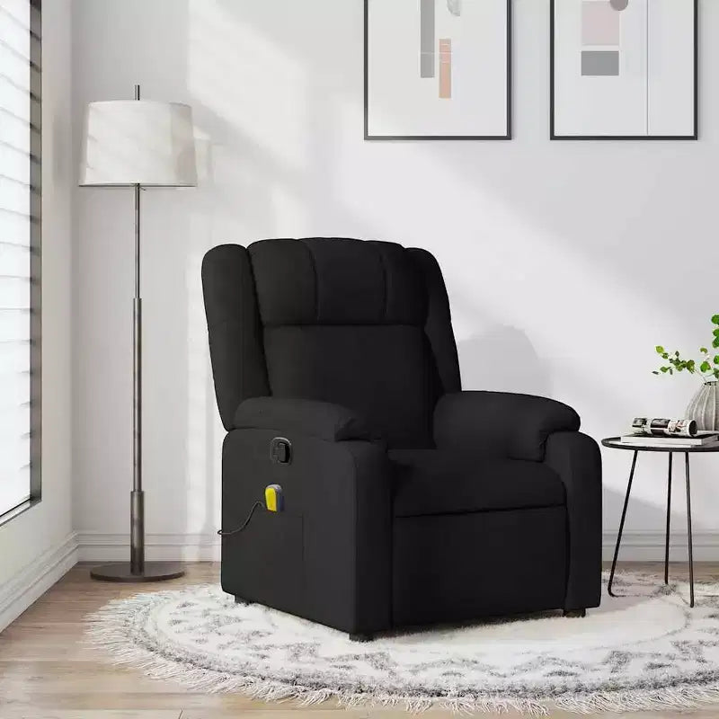 vidaXL Massage Recliner Chair - Light Gray Manual Push Back