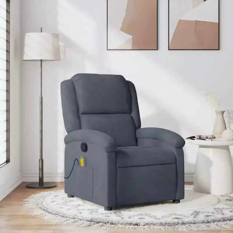 vidaXL Massage Recliner Chair Wingback Armchair Home Theater Cinema Velvet