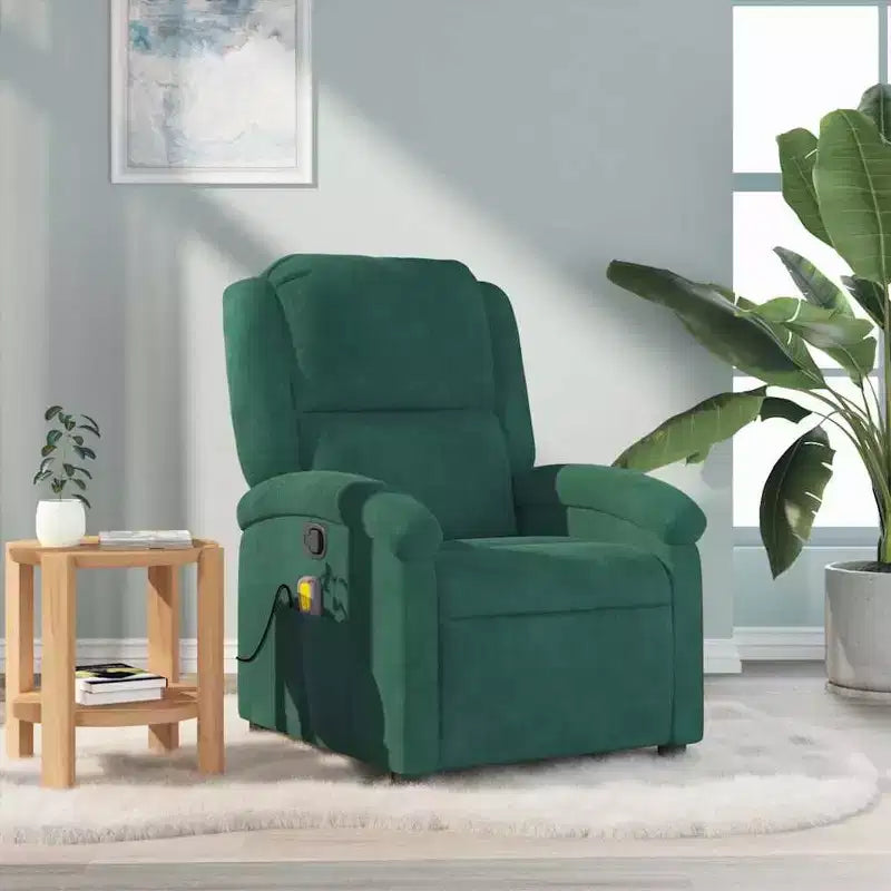 vidaXL Massage Recliner Chair Wingback Armchair Home Theater Cinema Velvet