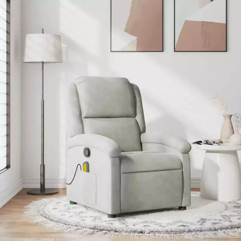 vidaXL Massage Recliner Chair Wingback Armchair Home Theater Cinema Velvet