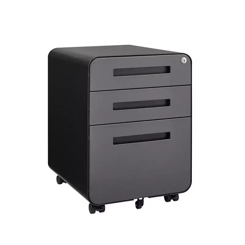 Okak Modern Small Mobile Filing Cabinet with Lock Drawers/Doors,Storage Organizer File Cabinet for Home Office,Under Desk