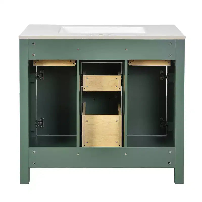 36 Bathroom Vanity Sink Combo, Bathroom Storage Cabinet with Drawers, Single Sink Bathroom Vanity with Solid Wood Frame