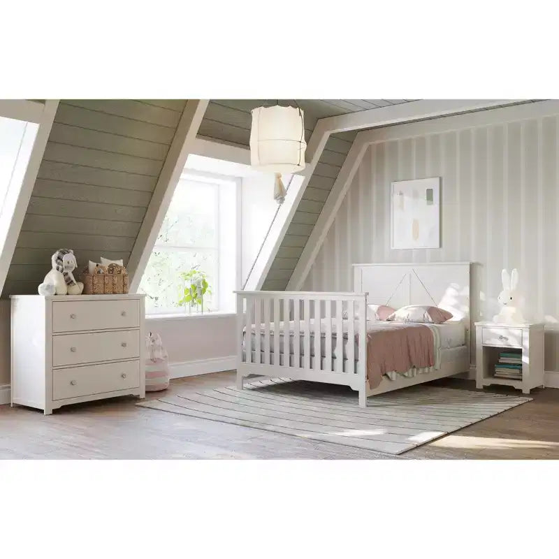 Child Craft Woodland 4-in-1 Convertible Crib, Converts to Day Bed, Toddler Bed, Full Size Bed, 3 Mattress Positions, Baby Safe Finish