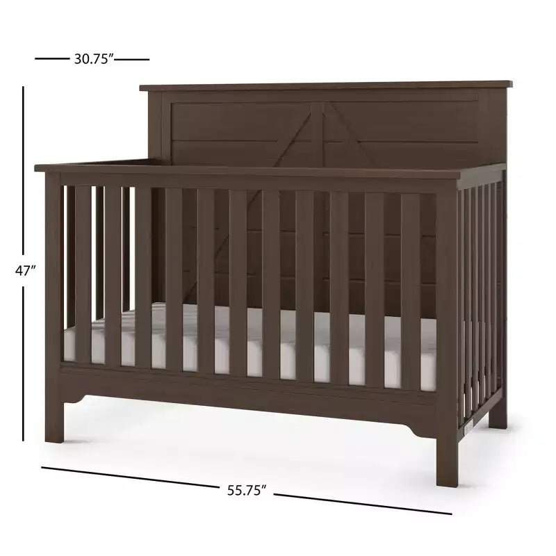 Child Craft Woodland 4-in-1 Convertible Crib, Converts to Day Bed, Toddler Bed, Full Size Bed, 3 Mattress Positions, Baby Safe Finish