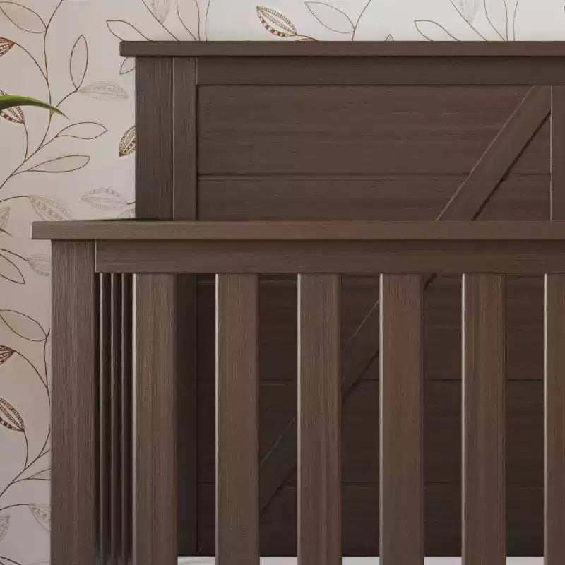 Child Craft Woodland 4-in-1 Convertible Crib, Converts to Day Bed, Toddler Bed, Full Size Bed, 3 Mattress Positions, Baby Safe Finish