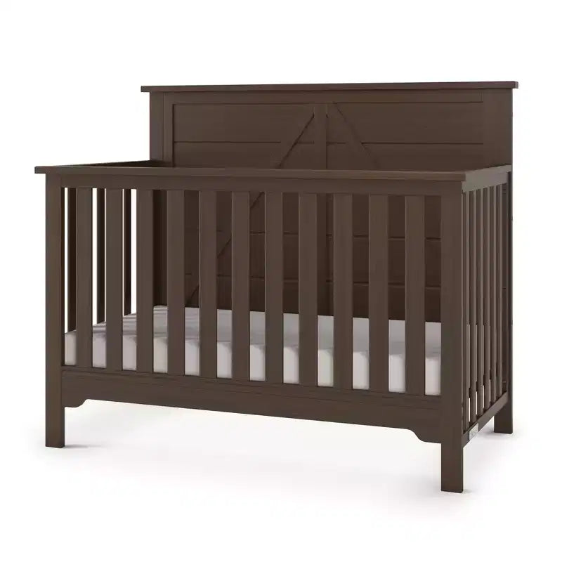 Child Craft Woodland 4-in-1 Convertible Crib, Converts to Day Bed, Toddler Bed, Full Size Bed, 3 Mattress Positions, Baby Safe Finish