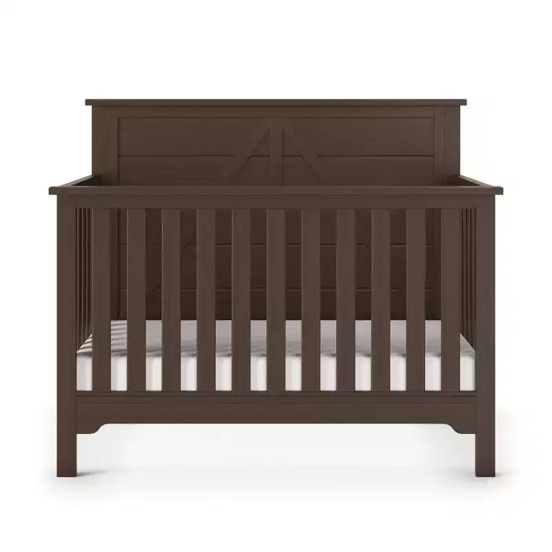 Child Craft Woodland 4-in-1 Convertible Crib, Converts to Day Bed, Toddler Bed, Full Size Bed, 3 Mattress Positions, Baby Safe Finish