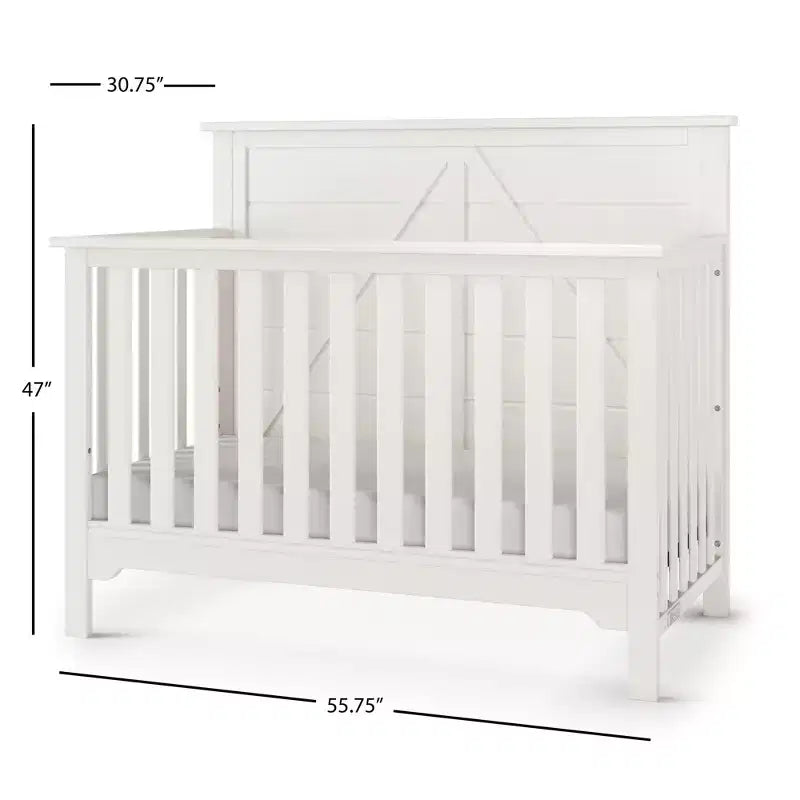 Child Craft Woodland 4-in-1 Convertible Crib, Converts to Day Bed, Toddler Bed, Full Size Bed, 3 Mattress Positions, Baby Safe Finish