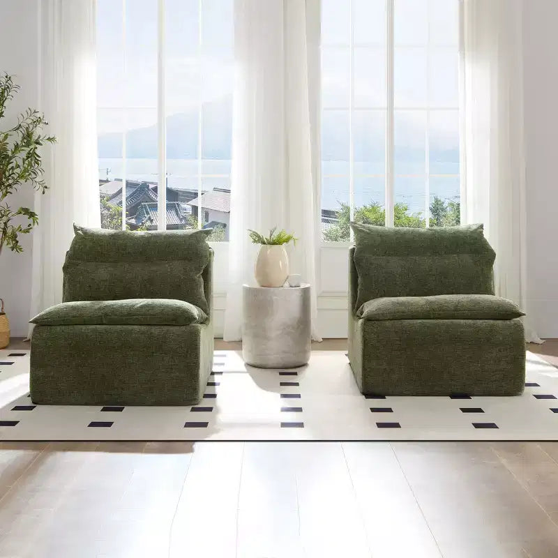 Modular Lounge Sofa Chair with Full Compression SpongeLazy Singer Sofa for Apartment Living or Reading Nook