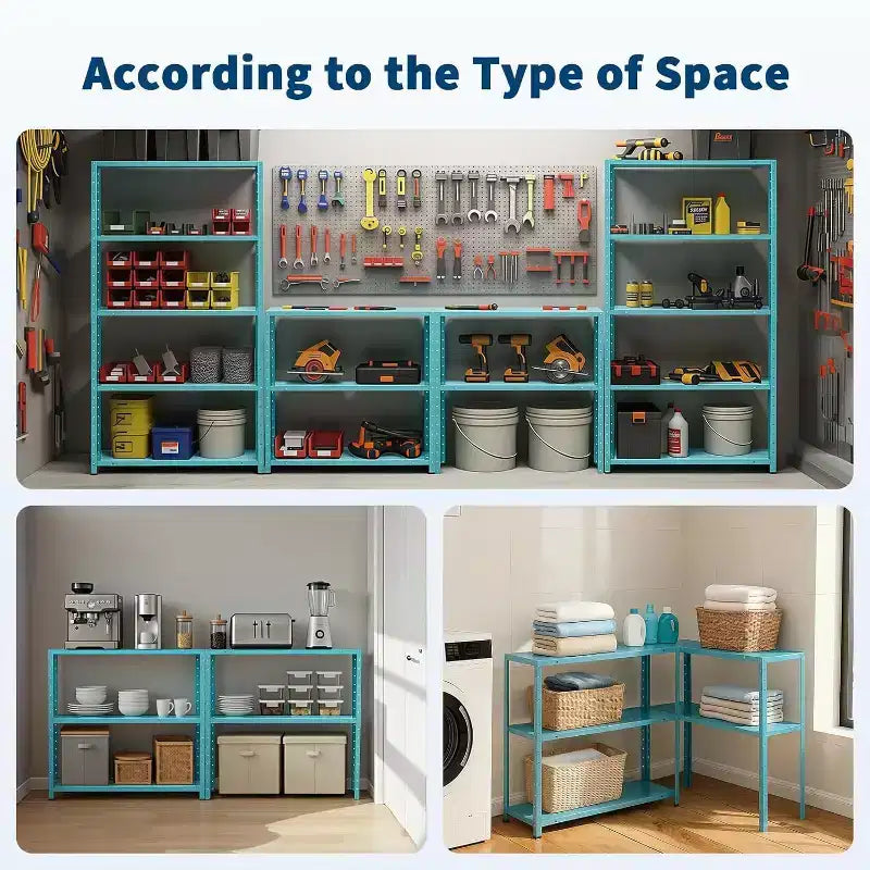 5-Shelf Shelving, Storage Shelves Metal Bookshelves for Storage, Adjustable Garage Shelving Heavy Duty Storage Rack Pantry Shelf Kitchen Shelving