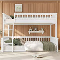 Twin XL/Full XL over Queen Bunk Bed with Ladder and Guardrails - ModernLuxe