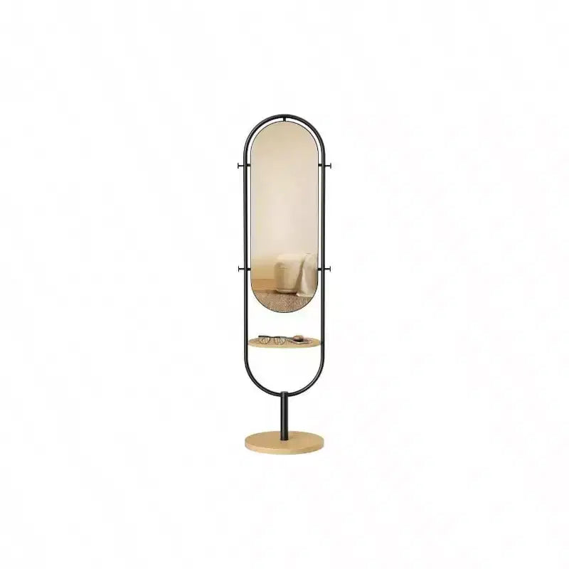 Full-Length Standing Mirror, 3-in-1 Award-Winning Design. In Oak Beige & Ink Black for Living Room, Bedroom Decor