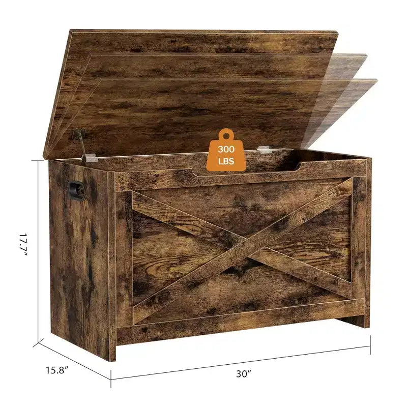 Wooden Storage Bench with Safety Hinge and Multipurpose Seat, Large Shoe Storage Cabinet, Multi-Functional, for Entryway, Living Room, Bedroom