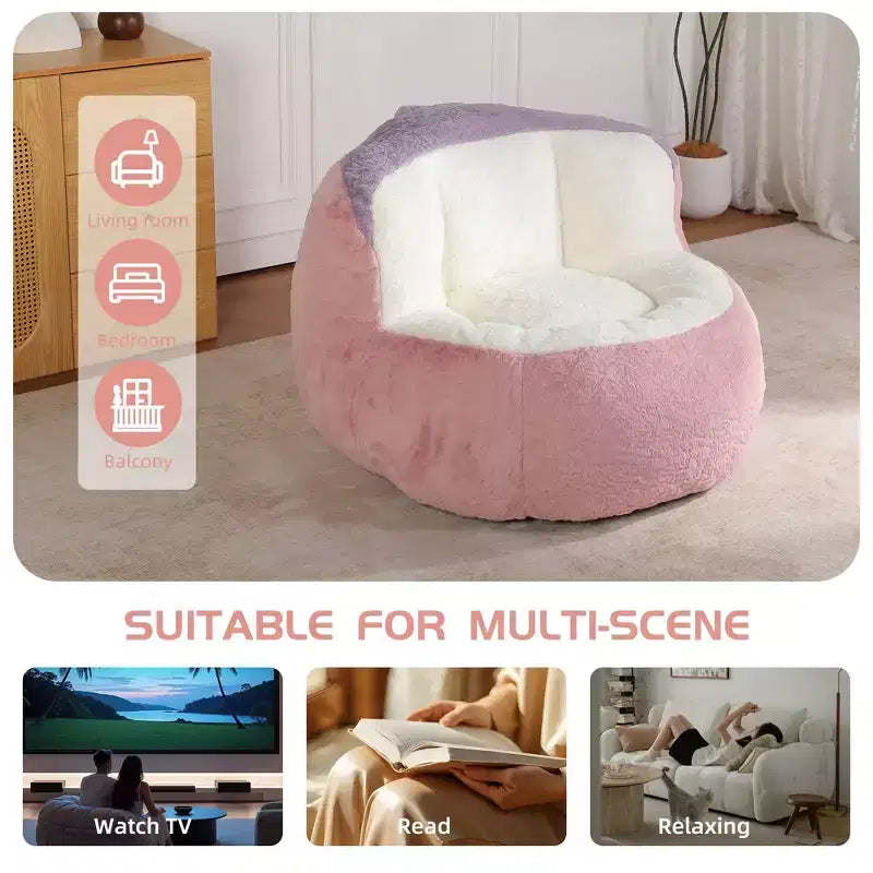 Okak Giant Bean Bag Couch, Bean Bag Chair with Shredded Sponge, Floor Chairs for Adults, Lounge Chair for Living Room