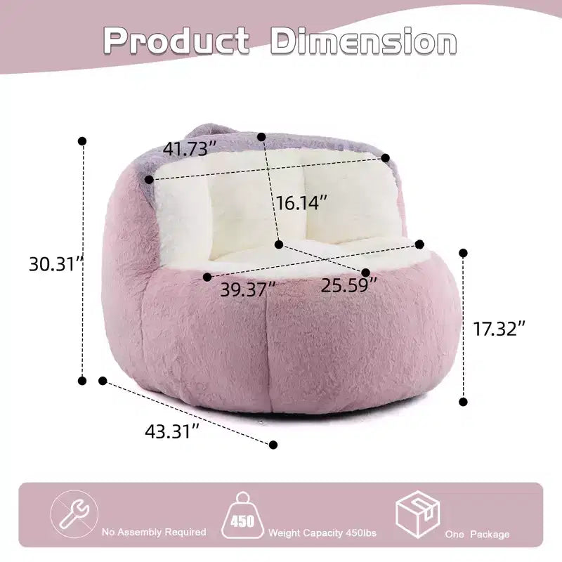 Okak Giant Bean Bag Couch, Bean Bag Chair with Shredded Sponge, Floor Chairs for Adults, Lounge Chair for Living Room