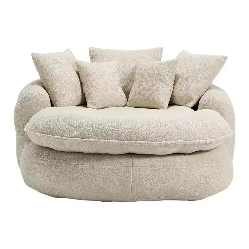 Okak Bean Bag Couch with 5 Pillows, Large Bean Bag Sofas for Adults/Kids, Giant Floor Chair with Wrap Around Back for Living Room