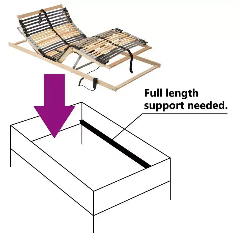 vidaXL Bed Base Adjustable Bed Base Rectangular Modern Height-Adjustable