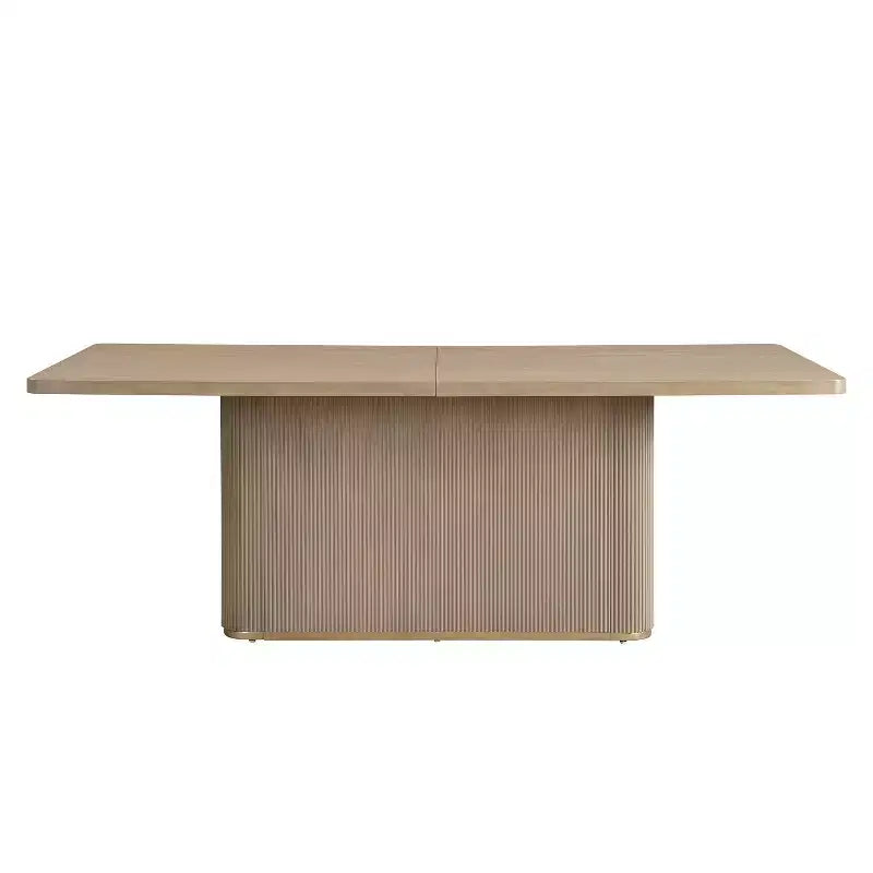 Christopher Knight Home Tessa Modern 8 Seater 84 Oversized Rectangular Dining Table with Pedestal Base