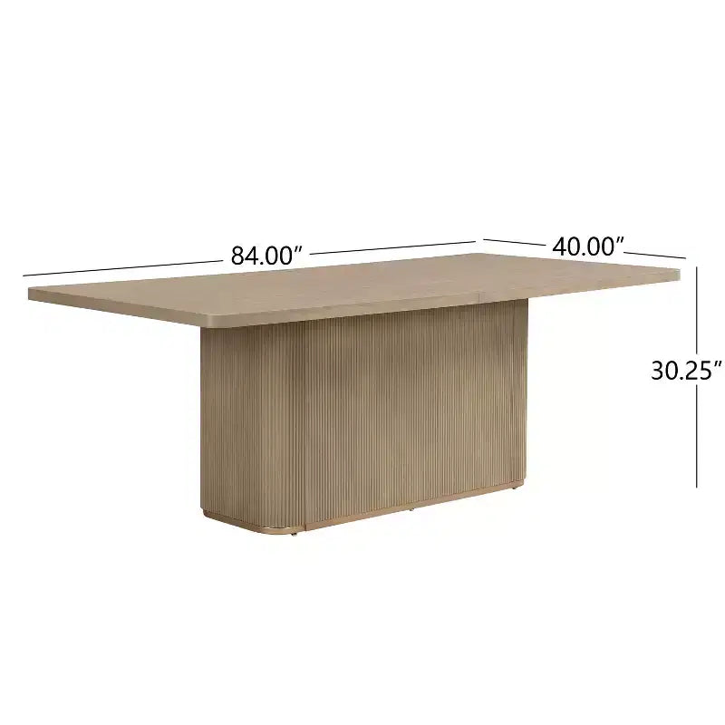 Christopher Knight Home Tessa Modern 8 Seater 84 Oversized Rectangular Dining Table with Pedestal Base