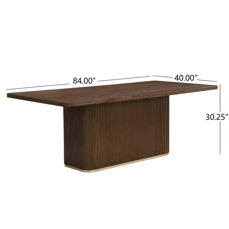 Christopher Knight Home Tessa Modern 8 Seater 84 Oversized Rectangular Dining Table with Pedestal Base
