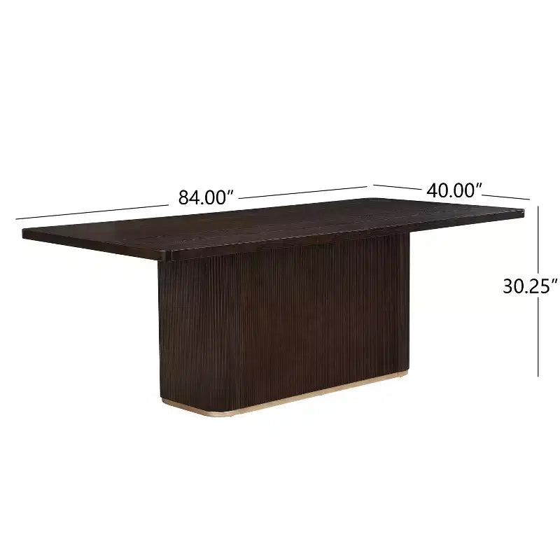 Christopher Knight Home Tessa Modern 8 Seater 84 Oversized Rectangular Dining Table with Pedestal Base