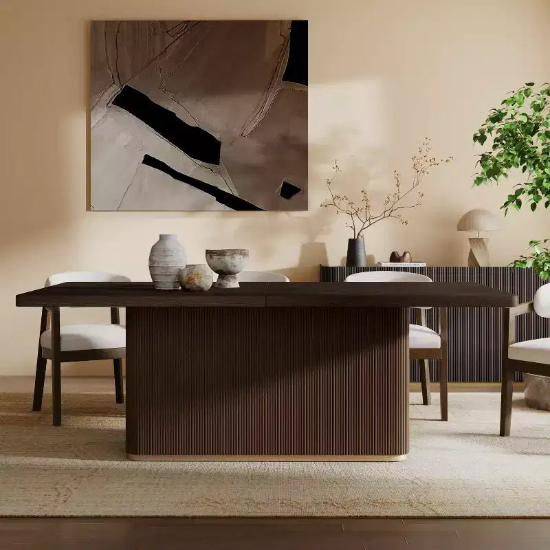 Christopher Knight Home Tessa Modern 8 Seater 84 Oversized Rectangular Dining Table with Pedestal Base