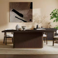 Christopher Knight Home Tessa Modern 8 Seater 84 Oversized Rectangular Dining Table with Pedestal Base