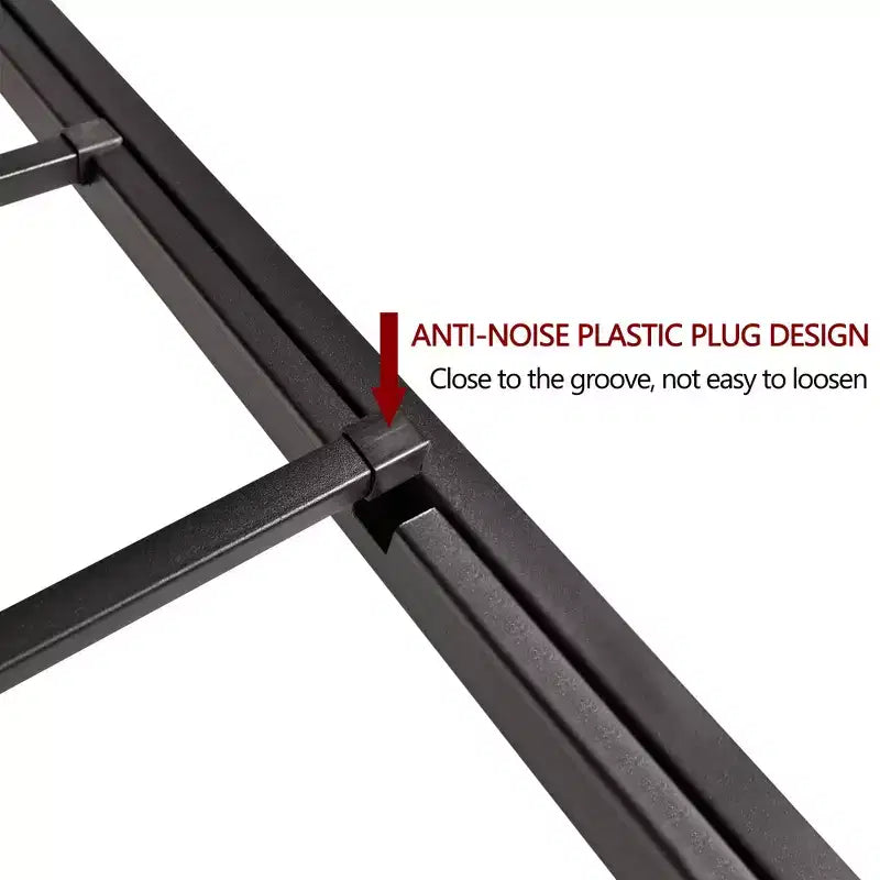 Bellemave Durable Metal Canopy Bed Frame with Stable Structure and Quiet Support, Black