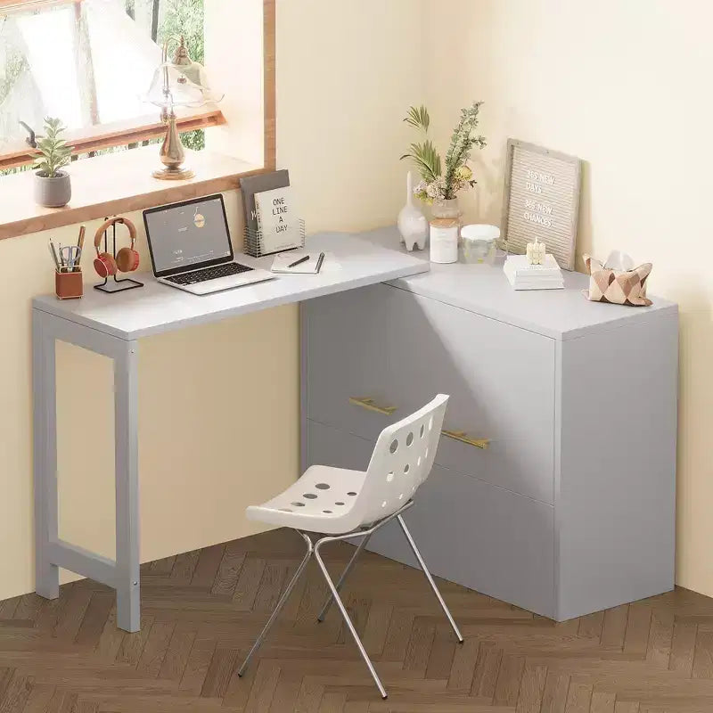 Whisen Twin Size Murphy Cabinet Bed Frame, Murphy Chest Dresser Bed with Adjustable Position Desk, Foldable Cushion