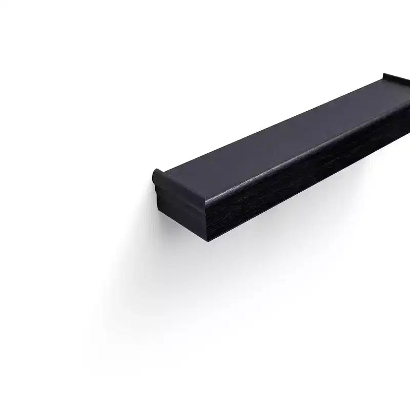 17.9 Brown Floating Shelf C invisible-bracket wood wall mount, perfect bathroom/bedroom/kitchen dcor or book/plant display, easy install.