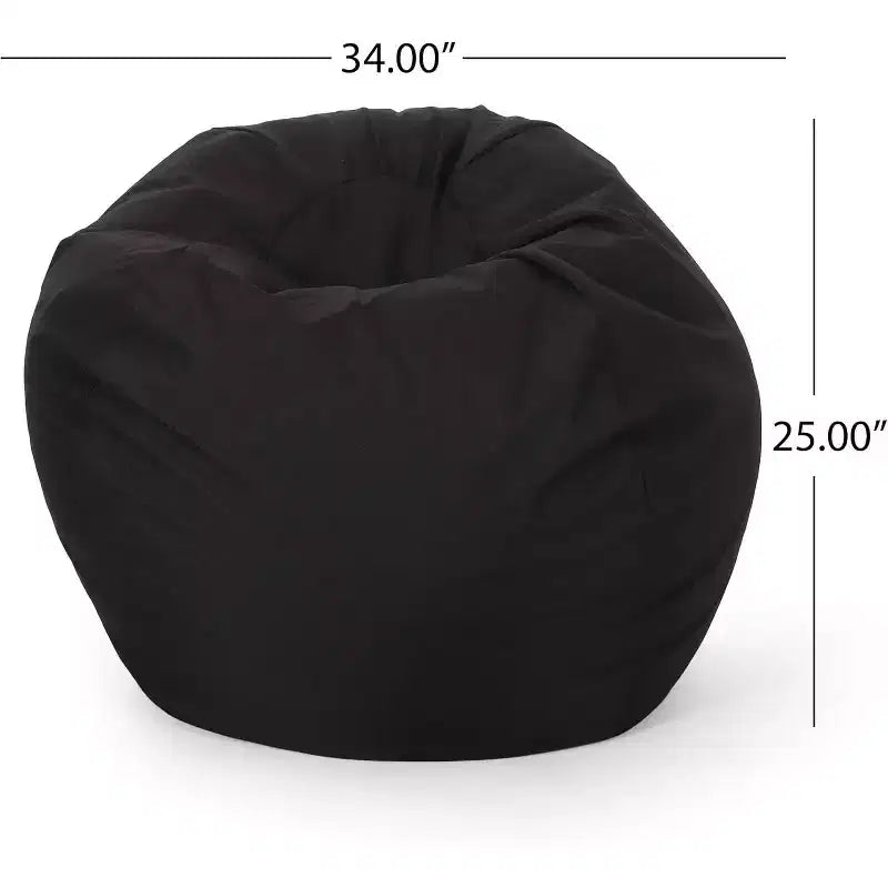 TUYOHW Round Bean Bag Chair for Adults, High-Density Foam Floor Chair for Firm Support, Modern Lazy Sofa Chair for Living Room