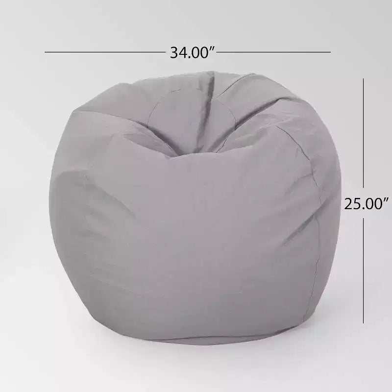 TUYOHW Round Bean Bag Chair for Adults, High-Density Foam Floor Chair for Firm Support, Modern Lazy Sofa Chair for Living Room