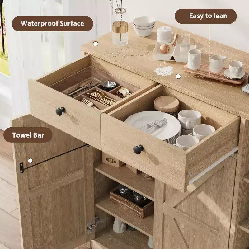 Shoe Storage Cabinet with Doors and Drawers, 42'' Tall Modern Shoe Cabinet with Adjustable Shelves and Stable Base, 4-Tier Shoes Cabinet