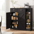 Shoe Storage Cabinet with Doors and Drawers, 42'' Tall Modern Shoe Cabinet with Adjustable Shelves and Stable Base, 4-Tier Shoes Cabinet