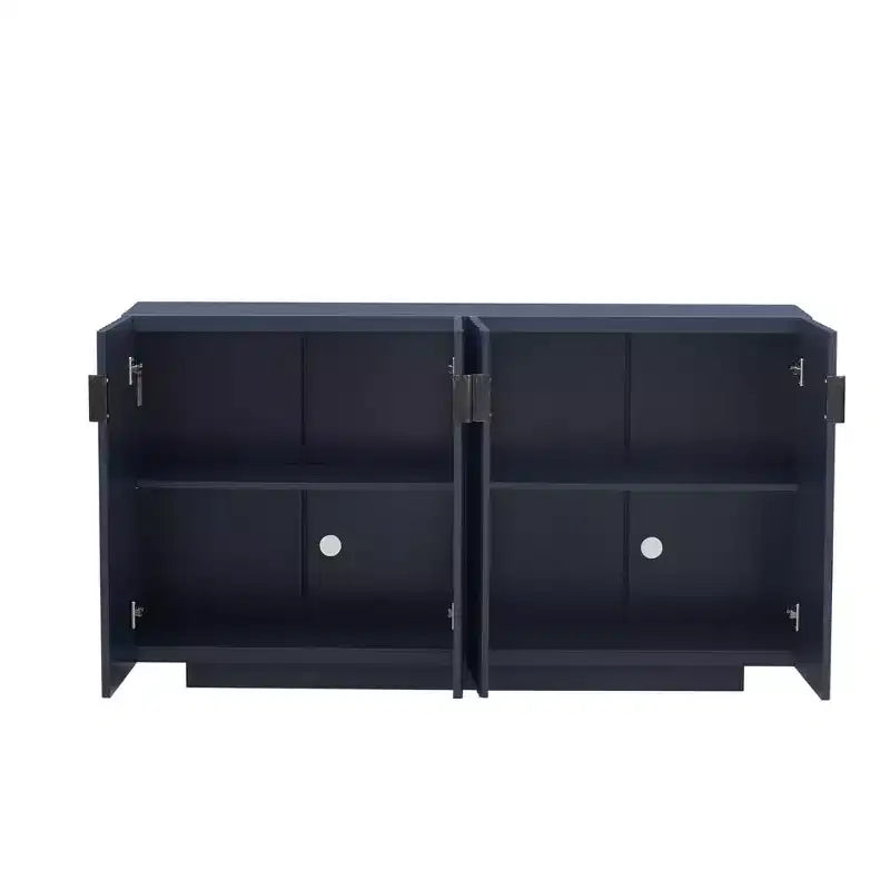 59.8'' Sideboard Cabinet with 4 Wavy Doors & Adjustable Shelves. Console Table for Entryway. Living Room. Dining Room. Kitchen