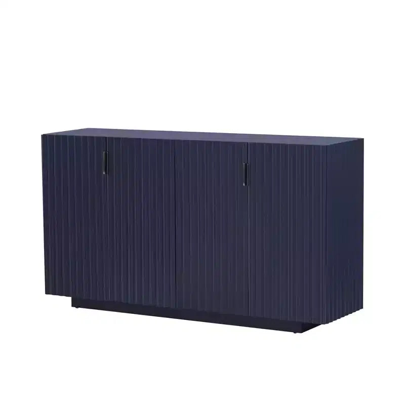 59.8'' Sideboard Cabinet with 4 Wavy Doors & Adjustable Shelves. Console Table for Entryway. Living Room. Dining Room. Kitchen