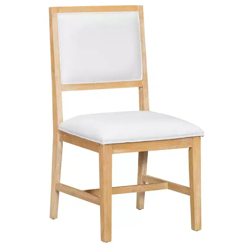GDFStudio Mandy Farmhouse 5-Piece Extendable Dining Table Set with Upholstered Chairs