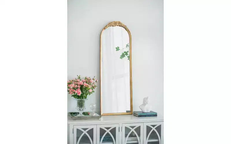 19 x 56 Inch Wood Floor Mirror Full Length Design