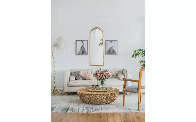 19 x 56 Inch Wood Floor Mirror Full Length Design
