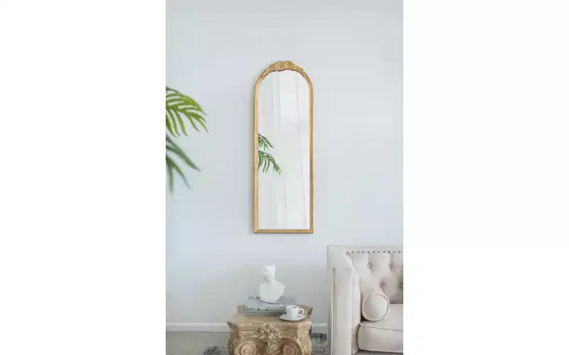 19 x 56 Inch Wood Floor Mirror Full Length Design