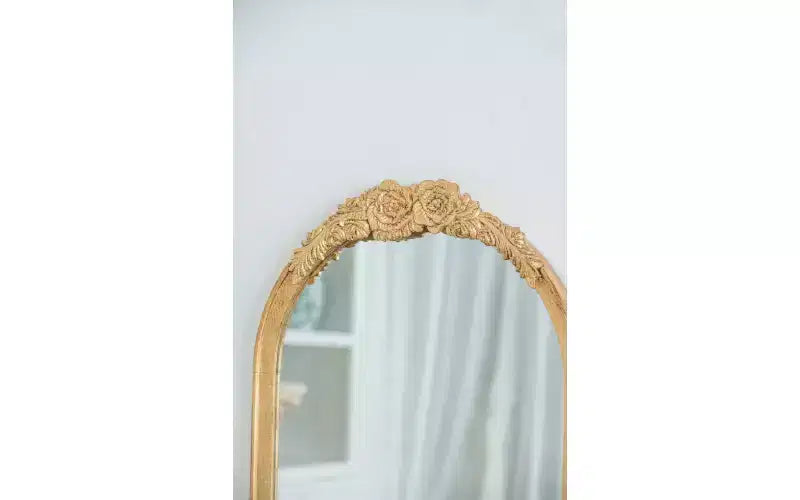 19 x 56 Inch Wood Floor Mirror Full Length Design